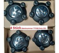 Volkswagen 5N0071456XRW Radzierkappe (4 Stück) Radnabenkappe Nabenabdeckung *** nur für Original VW 16 Zoll Stahlfelge ***