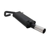 NOVUS SPORTAUSPUFF +ABE 1x76mm RL-Design Stahl für VW Polo 5 V-9N/9N3