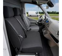 VW T5 kompatibler Sitzbezug Stoff, passgenau für Doppelbank vorne, robuste Sitzbezüge Transporter/Van anthrazit