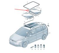VW TOURAN 5T Dichtung für Glasabdeckung Schiebedach hinten 5TA877913 NEU
