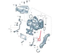 VW TOURAN 5T Turbolader Ölrücklaufleitung 05E145735B NEU ORIGINAL