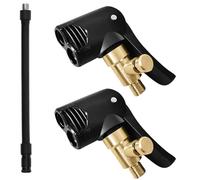 VZU Reifenfüllventil Anschluss, Reifenfüller Schlauch, Messing Französisches Ventil Adapter, Reifenventil Adapter 8 MM, Schlauch für Reifenfüller, Autoventil Adapter (Kombination 2)