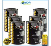 W-Parts Kit 6 LT Motoröl BarDahl XTC C60 5W-40 Racing & Sport Line + Serviceheft