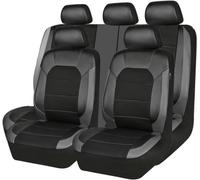 WACTO Autositzbezüge Universal passend für Mercedes Benz C-Klasse C300 W204 C320 W204 C350 W204 C180 C204 C220 C204 Leder Mesh Polyester Schutzbezug
