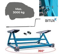 Wagenheber Hebebühne Kipphebebühne Mobile Werkstatt PKW Lift 3000kg Blau Bituxx®