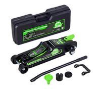 Hydraulsicher KFZ- Rangierwagenheber 2,5t inkl. Koffer, SUV-Adapter und 2x Gummiauflage Grün