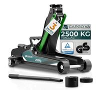 Wagenheber hydraulisch 2,5T - TÜV - 85-380mm Hub - flach für tiefergelegte Autos - Rangierwagenheber inkl. Gummiauflagen [Karton]