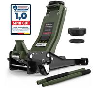 GENTOR Wagenheber hydraulisch 3T flach Rangierwagenheber Autoheber 75-505mm grün