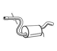 WALKER Mittelschalldämpfer für Skoda Octavia II Combi 1Z5 1Z3 VW Jetta III 1K2