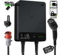 Wallbox 11kW mit APP RFID 7,5m EV Ladestation Schwarz §14a EnWG