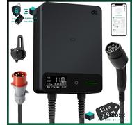 Wallbox 11kW mit APP RFID 7,5m EV Ladestation Schwarz §14a EnWG