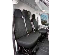 Walser Sitzbezüge für Citroen Jumper, Fiat Ducato und Peugeot Boxer, Einzelsitz und Doppelbank aus Polyester vorne ab BJ 07/2006 - 05/2014, 10498