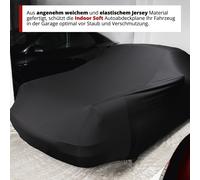 Walser Premium Abdeckung Auto Indoor Stretch Plus Qualitätssieger Sehr Gut* Autoabdeckung Winter Autogarage Abdeckung Autoplane Winter Autogarage Abdeckung Winter Auto Abdeckplane XL schwarz