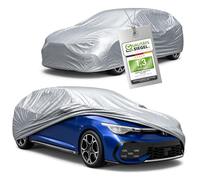 Abdeckplane Auto All Weather Basic, Autoplane Vollgarage Größe M, Autoabdeckung silber
