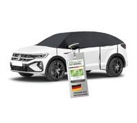 WALSER Abdeckplane Auto All Weather, Abdeckplane wasserdicht, 100% wetterfeste Autoabdeckplane, Autoabdeckung Outdoor, Autoabdeckplane wasserdicht, Autoplane Halbgarage Größe 10 SUV/Van schwarz