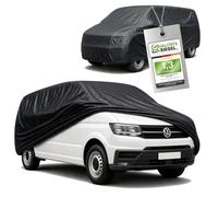 WALSER Abdeckplane Auto All Weather, Transporter Grage wasserdicht, 100% wetterfeste Bus Autoplane Sommer/Winter Größe 11 schwarz kompatibel mit VW Caddy, Ford Transit/Tourneo, Renault Kangoo