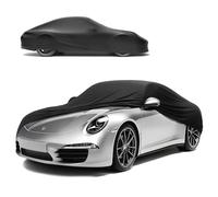 WALSER Abdeckung Auto Indoor Stretch, Autoabdeckung Winter, staubdichte Autogarage Abdeckung, Autoplane, Autogarage Schutzplane Winter, Schutzhülle für Auto, Wagen Abdeckplane Größe 2 schwarz