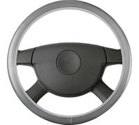Walser Auto Lenkradbezug Soft Grip, Auto Lenkrad Schutzhülle, Lenkradhülle Auto Carbon, Lenkradschutz Auto, Lenkradbezug Winter/Lenkrad Bezug Sommer, Anti Rutsch Lenkradbezug Sport grau