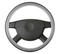 Walser 16635 Lenkradhülle Soft Grip Hollow - 38 cm schwarz-grau, Auto Lenkradbezug, Lenkradschoner, Lenkrad Zubehör mit Anti-Rutsch-Beschichtung, Universalgröße