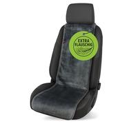 Walser Auto Sitzauflage Teddy, angenehm weicher Sitzschoner aus Kunstfell, 1 Stück PKW Sitzauflage, Sitzbezug Auto Vordersitz, Schonbezug Autositz, Autositzauflage Vordersitz PKW/LKW anthrazit