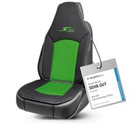 Walser Car Comfort Auto-Sitzauflage S-Race, Auszeichnung Sehr Gut* Autositzauflage für Highback-/Pilotensitze, Universal Sitzschoner-Auto, Sitzauflage-Auto Vordersitze grün/schwarz