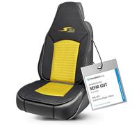 Walser Car Comfort Auto-Sitzauflage S-Race, Auszeichnung Sehr Gut* Autositzauflage für Highback-/Pilotensitze, Universal Sitzschoner-Auto, Sitzauflage-Auto Vordersitze gelb/schwarz