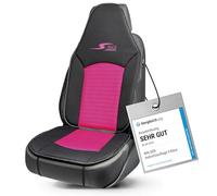 Walser Car Comfort Auto-Sitzauflage S-Race, Auszeichnung Sehr Gut* Autositzauflage für Highback-/Pilotensitze, Universal Sitzschoner-Auto, Sitzauflage-Auto Vordersitze pink/schwarz