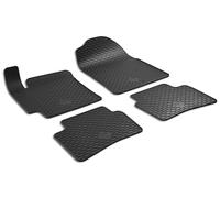 WALSER DirtGuard Gummi Fussmatten Auto für Kia Rio IV 01/2017-Heute, Kia Stonic 07/2017-Heute, 100% passgenaue Auto Fußmatten, robuste Universal Fußmatte Auto, Gummimatten Auto