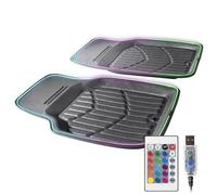 Walser LED-Gummimatte Glow, Fußmatte mit LED-Band, Auto-Beleuchtung Fußraum 14508