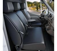 WALSER Passform Auto-Sitzbezug, Transporter-Schonbezug Kunstleder kompatibel mit Iveco Daily IV, Einzelsitzbezug + Doppelbankbezug