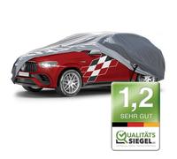 WALSER Premium Autoplane All Weather Plus, Auto-Abdeckplane PVC-beschichtet, UV-beständige Autogarage, SUV-Vollgarage wasserdicht SUV, XL grau