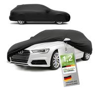 WALSER Premium Abdeckung Auto Indoor Stretch Plus Qualitätssieger Sehr Gut* Autoabdeckung Winter Autogarage Abdeckung Autoplane Winter Autogarage Abdeckung Winter Abdeckplane Kombi Größe 6 schwarz