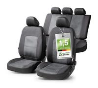 Autositzbezug ZIPP-IT Premium Ellington, PKW-Schonbezüge Komplettset mit Reißverschluss-System schwarz/grau