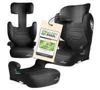 WALSER Premium Kindersitz Auto Numa, 2in1 ISOFIX Kinder Sitzerhöhung abnehmbare Rückenlehne + mitwachsende Kopfstütze 3-8 Jahre 100-150 cm neueste Norm ECE R 129, Sitzerhöhung Auto Kinder schwarz
