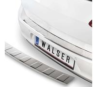 WALSER Premium Ladekantenschutz kompatibel mit Audi A4 B9 Avant (8W5, 8WD) 2019-Heute, 100% maßgeschneiderter Kantenschutz Edelstahl Proguard, Kofferraum Stoßstangenschutz Auto Made in Europa Silber