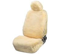 Autositzbezug Maya aus Lammfell, PKW-Schonbezug Einzelsitz, Lammfellbezug beige