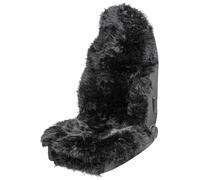 Auto Sitzauflage aus Lammfell Marla, 100% Premium Lammfell Auto Sitzauflage, Lammfell Auto Sitzaufleger schwarz