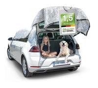 WALSER Premium Schattennetz Auto Hund Stay Cool, Qualitätssieger Sehr Gut* Sonnenschutz 4x6m Sonnenschutzfolie mit UV-Schutz, Hitzeschutz Auto, Sonnenschutz Camping Sonnensegel mit Ösen