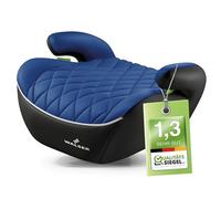 WALSER Premium Sitzerhöhung Auto Kinder, Qualitätssieger Sehr Gut* schmaler Kindersitz Auto i-Size 6-12 Jahre 125-150 cm, bequeme Kindersitzerhöhung Booster Seat neueste Norm ECE R 129 schwarz/blau