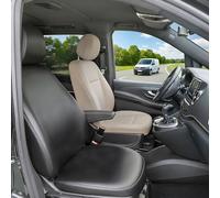 Walser Transporter Sitzbezüge Auto für FIAT Doblo (263), 1 Einzelsitz Beifahrer (Aussparung Armlehne Links), Auto Sitzbezüge aus Kunstleder, Sitzschoner Auto, Auto Sitzauflagen Set für Van