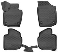 WALSER XTR Gummi Fussmatten Auto für Skoda Rapid 2012-03/2022, 100% passgenaue Auto Fußmatten, robuste Universal Fußmatte Auto, Gummimatten Auto, Auto Fussmatten Gummi, Auto Gummimatten