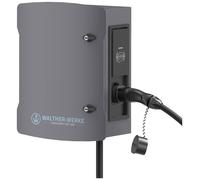 Walther 98601350 Wallbox smartEVO 22, 1 Ladepunkt bis 22kW mit Ladeleitung & Kupplung, integrierter Überspannungsschutz