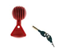 WAMO AL-KO Steckschloss mit Safety Ball, Rot, Schloss, Schlüsselschloss, Anhänger-Sicherung