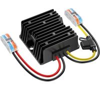 Wandler 24V auf 12V, Spannungswandler 24 auf 12 Volt 30A 360W mit Sicherung Wasserdicht und Schnellverbinder Kabelverbinder, 24V auf 12V Spannungswandler für Golfwagen Light Truck. DC15-40V Eingang