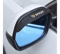 WANGAIDCE 2 Stück Regenschutz Sonnenblende für Auto Spiegel für Smart 451 450 453 Fortwo Forfour, Auto Zubehör Aussen für Rückspiegel Kohlefaser Seitenspiegel Regenschutz