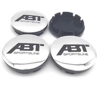 WANGAIDCE 4 Stück Nabendeckel für ABT Abarth Tucson 60mm, Radnabenkappen Felgendeckel Felgenkappen Nabenkappen ABS Wheel Caps Radnabenabdeckung, Schwarz