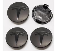 WANGAIDCE 4 Stück Nabendeckel für Tesla Model 3 2020-2024 56mm, Radnabenkappen Felgendeckel Felgenkappen Nabenkappen ABS Wheel Caps Radnabenabdeckung, Schwarz