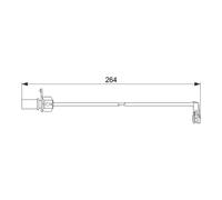BOSCH Warnkontakt, Bremsbelagverschleiß 1987474517 für VW Audi