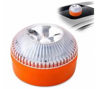 Warnleuchte V 16 Auto LED Magnetische Warndreieck & Pannendreieck | 360°-Blinkfunktion, 2 Leuchtmodi,Inklusive Batterie,Magnetfuß für Autodach für Auto & Motorrad
