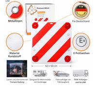 Warntafel Kunststoff 50x50 Rot-Weiß Rückstrahler Wohnwagen Warntafeln Warnschild